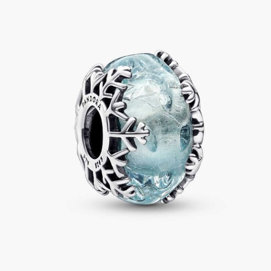 Pandora Snowflake Sterling Silver Charm In Metallic