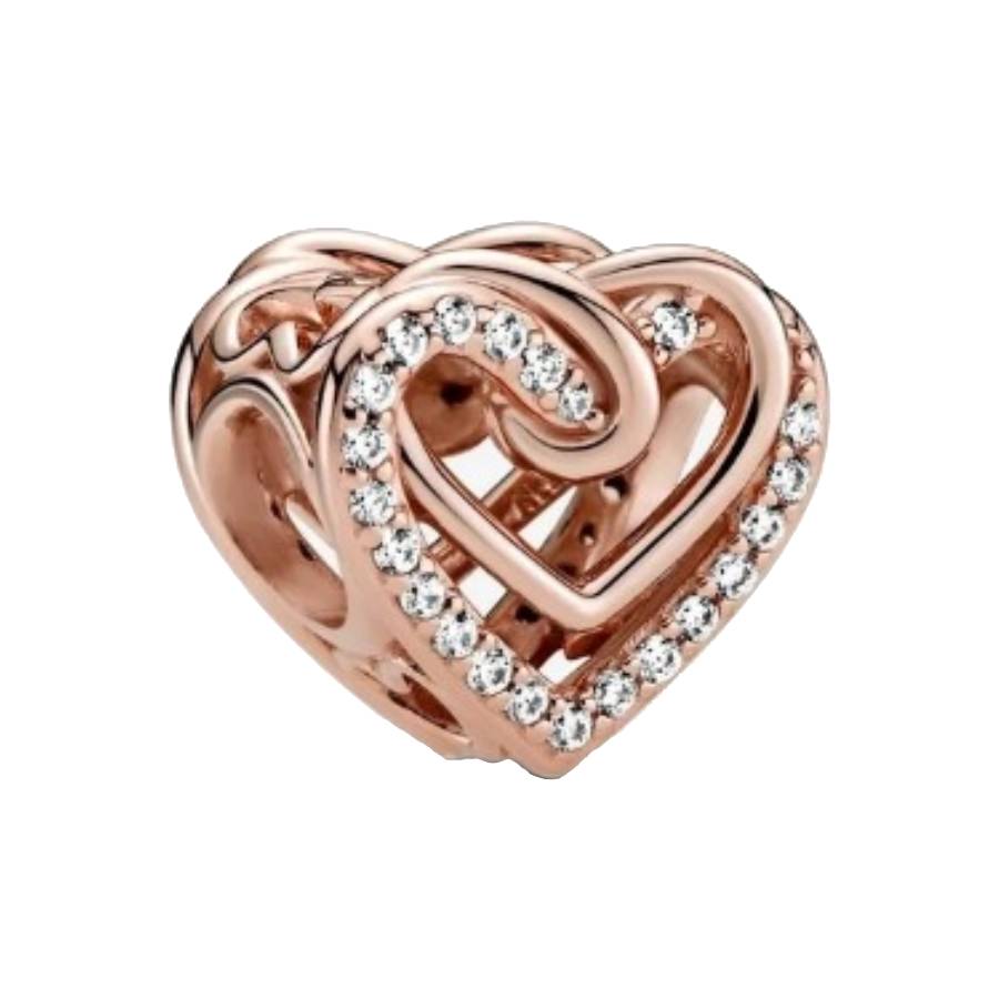 Pandora Sparkling Entwined Hearts Charm 789270C01 5700302908046 ...