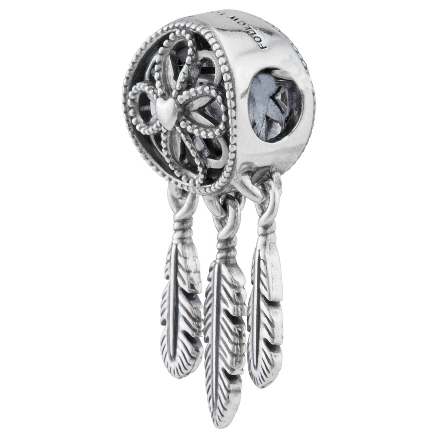 Pandora Spiritual Dreamcatcher Charm In Sterling Silver In Silver