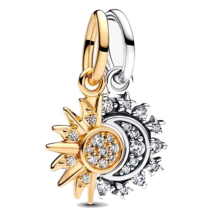 Pandora Splittable Sun & Moon Sterling Silver and 14k gold-plated