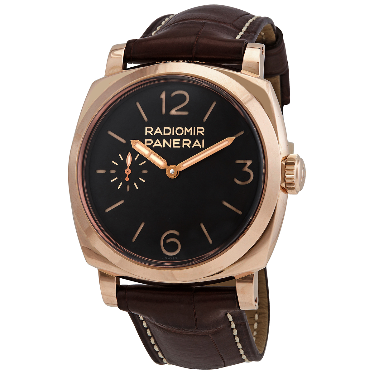 Panerai 1940 Oro Rosso Manual Wind Brown Dial 18k Rose Gold Men's Watch PAM00398