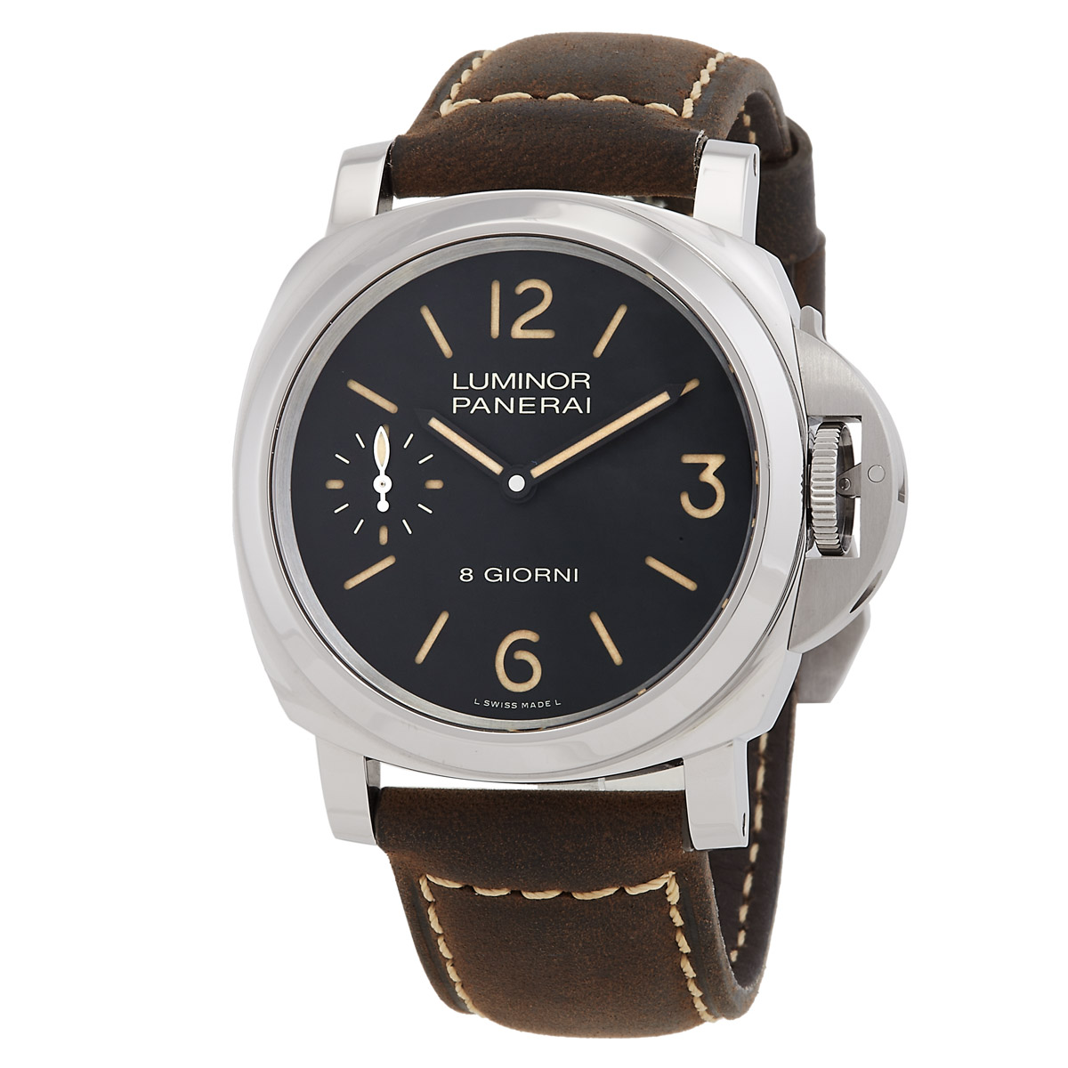 Luminor Base Hand Wind Black Dial Men's Watch