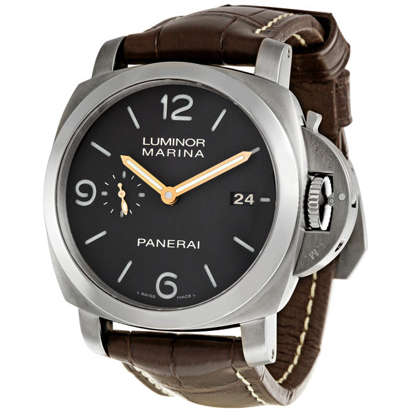 Panerai Luminor Dark Brown Dial Titanium Men's Watch 00351
