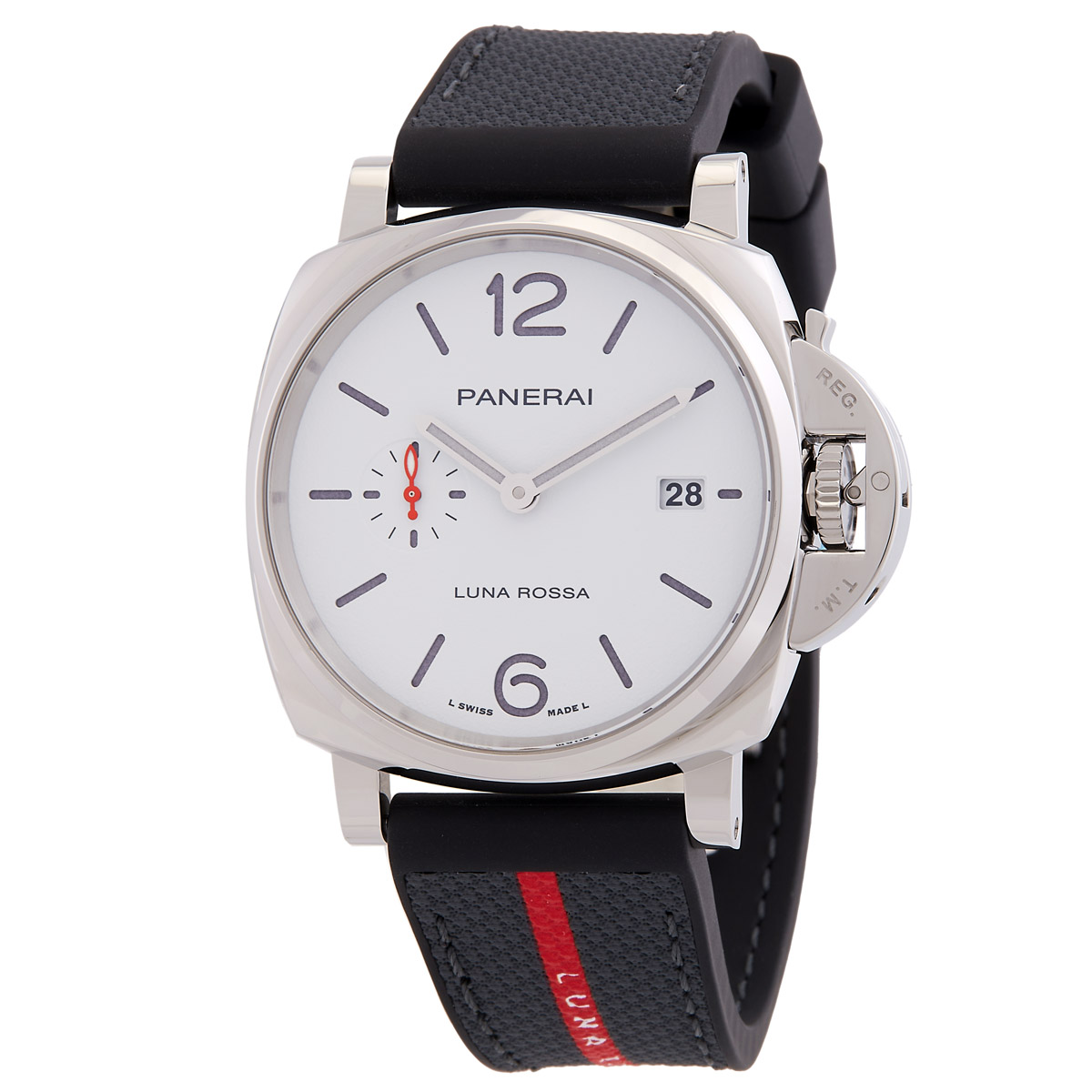 Luminor Due 42mm Luna Rosa Automatic White Dial Watch