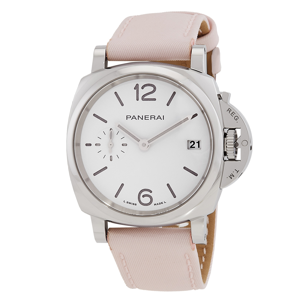 Panerai Luminor Due Re-Nylon Automatic White Dial Ladies Watch PAM01425