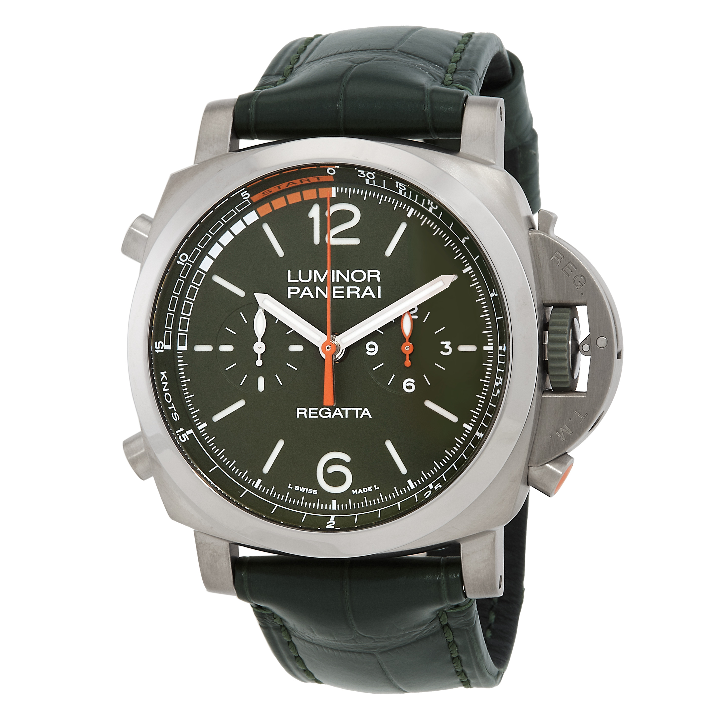 Panerai Luminor Regatta Chronograph Automatic Green Dial Men's Watch PAM01299