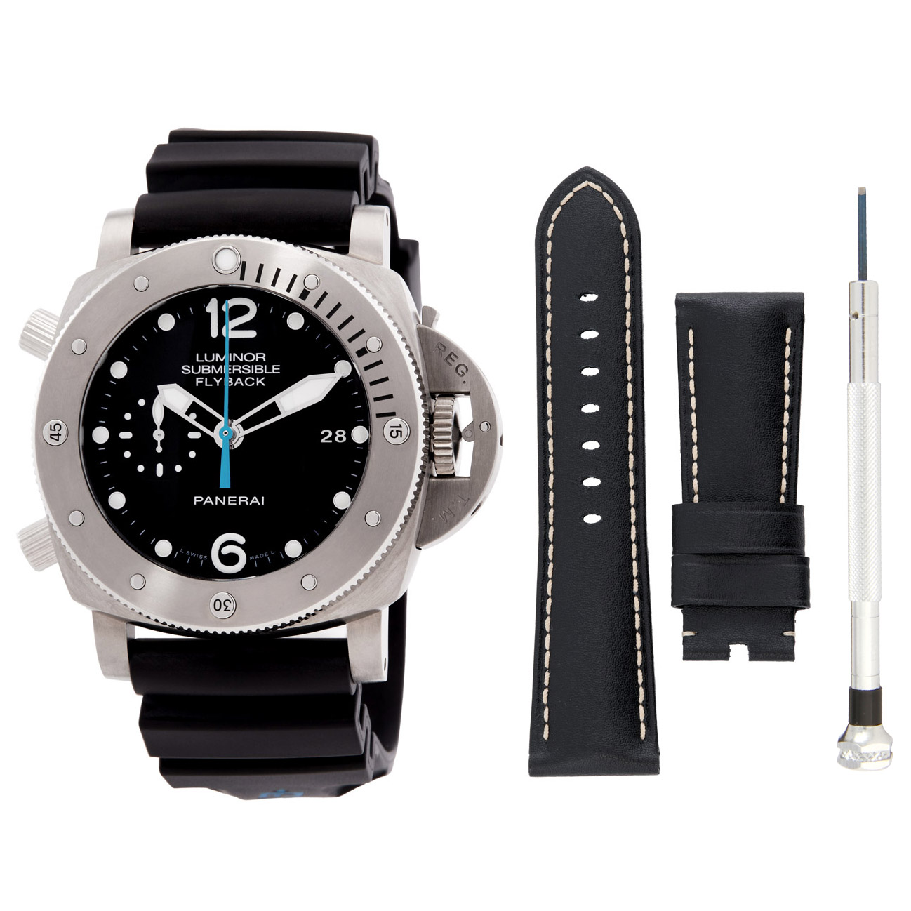 Panerai Luminor Submersible 1950 Chronograph Automatic Black Dial Men's Watch PAM00614