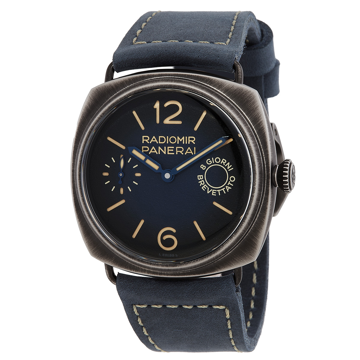 Panerai Radiomir Otto Giorni Hand Wind Blue Dial Men's Watch PAM01348