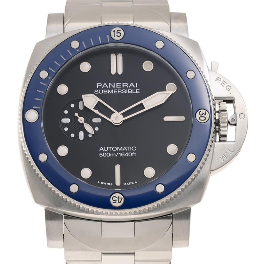 Panerai Submersible Black Dial Men's Watch PAM01756