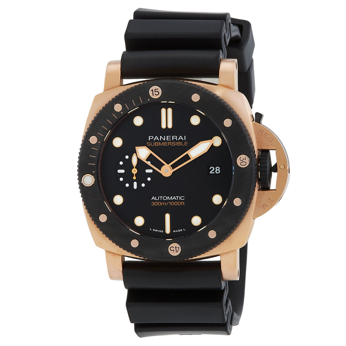 Submersible Goldtech OroCarbo Automatic Black Dial Men's Watch