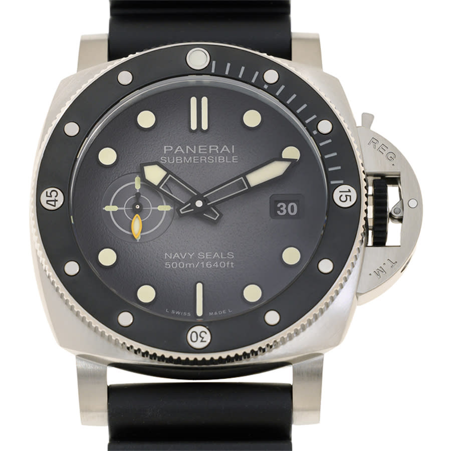 Panerai Submersible Navy Seals Black Dial Men's Watch PAM01738