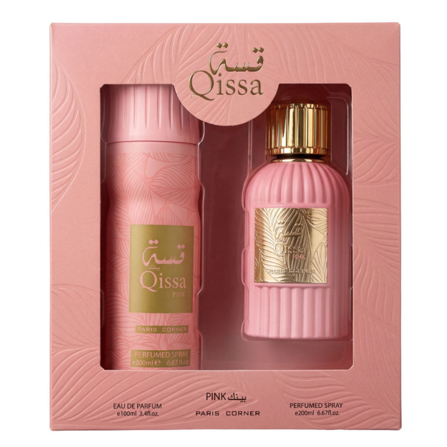 Paris Corner Ladies Qissa Pink Gift Set Fragrances 6295264976190