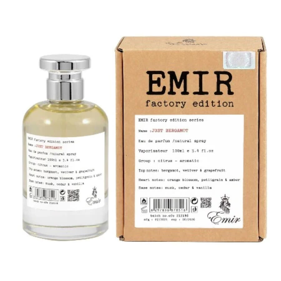 Paris Corner Unisex Factory Edition Just Bergamot Edp Spray 3.38 oz Fragrances 6297856878516