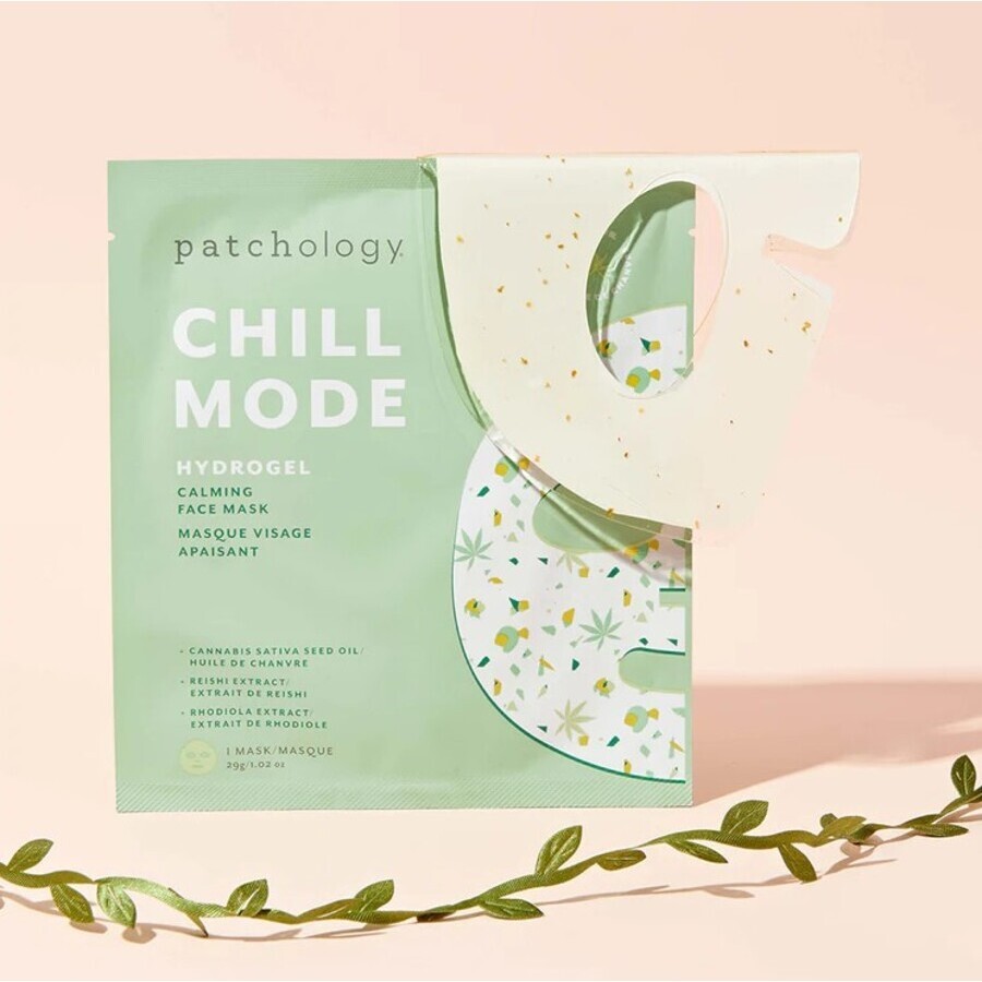 Patchology Chill Mode Calming Hydrogel Mask 1 oz Skin Care 818262023435 In Green
