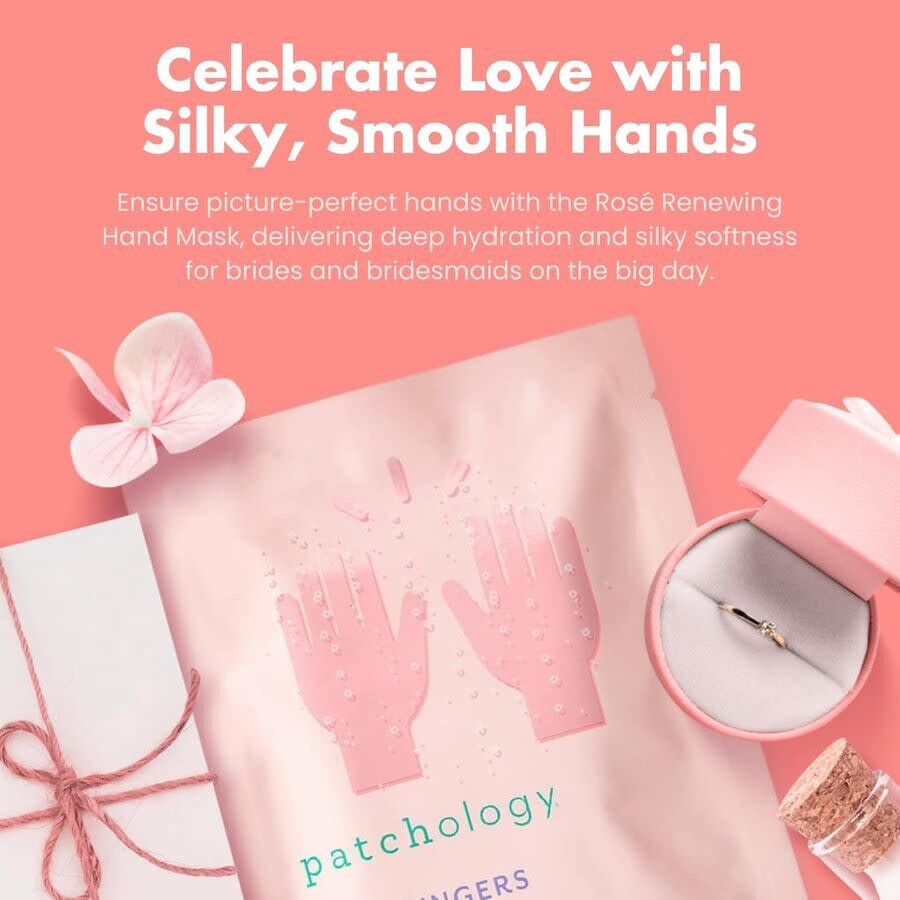 Patchology Women's Rosé Fingers Renewing Hand Mask