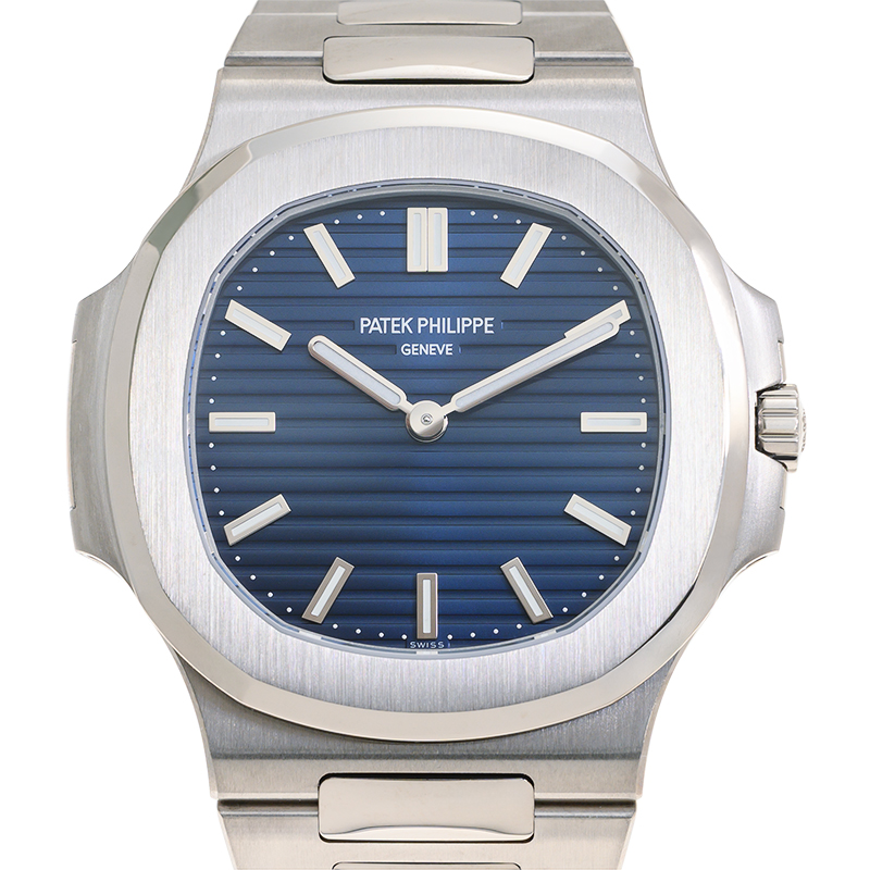 Patek Philippe 50th Anniversary White Gold Nautilus Blue Dial Watch 5810-1G-001