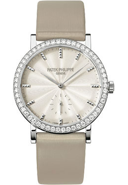 Patek Philippe Calatrava Cream Dial 18kt White Gold Ladies Watch 7120G