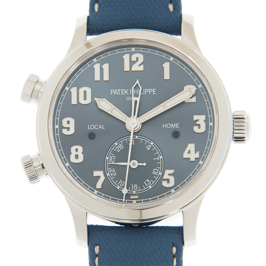 Patek Philippe Calatrava Pilot Travel Time Automatic "Singapore" Blue Dial Watch 7234A-001