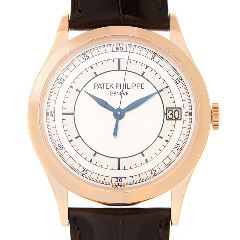 Patek Philippe Calatrava Silvery Gray Dial 18kt Rose Gold Men's Watch 5296R-001