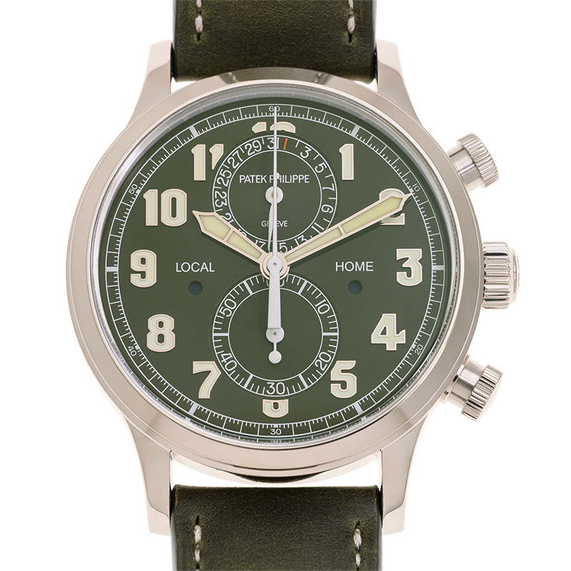 Patek Philippe Complications Calatrava Pilot Travel Time Chronograph Automatic Watch 5924G-010