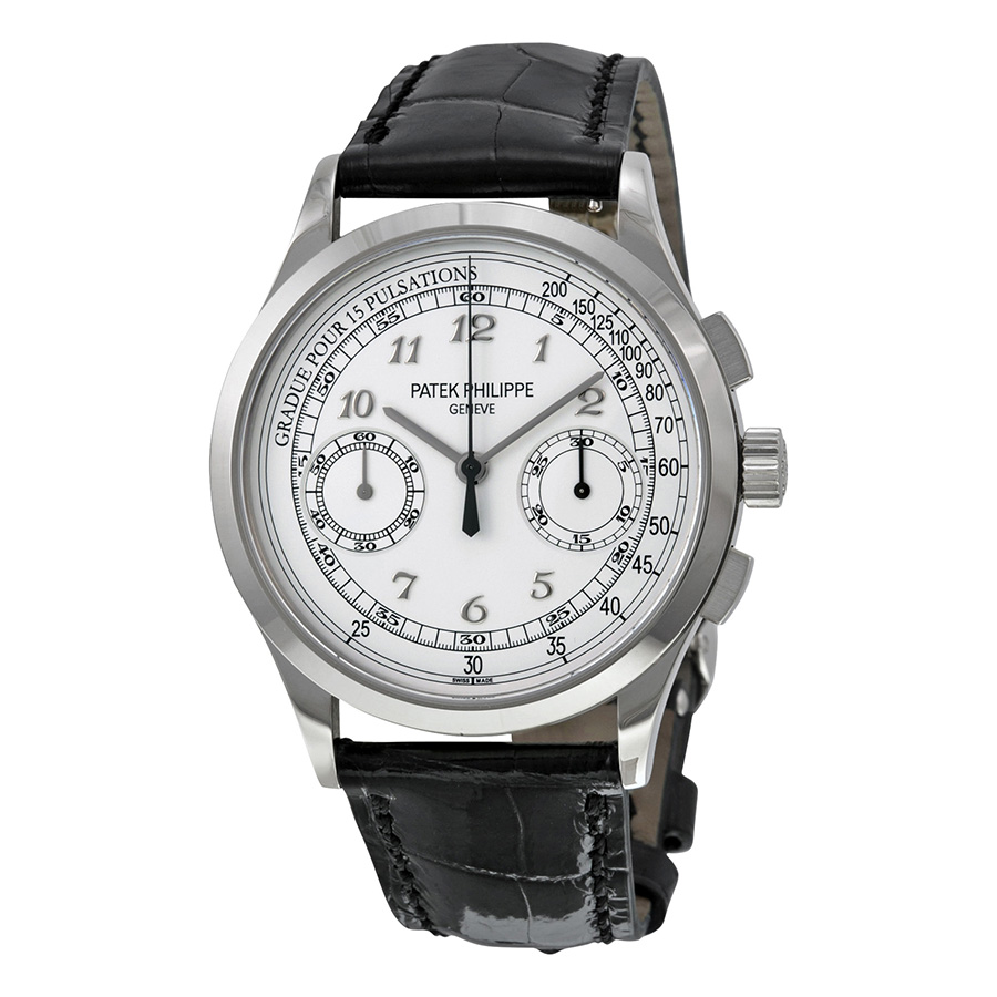 Patek Philippe Complications Chronograph Silvery White Dial Men's Watch 5170G-001