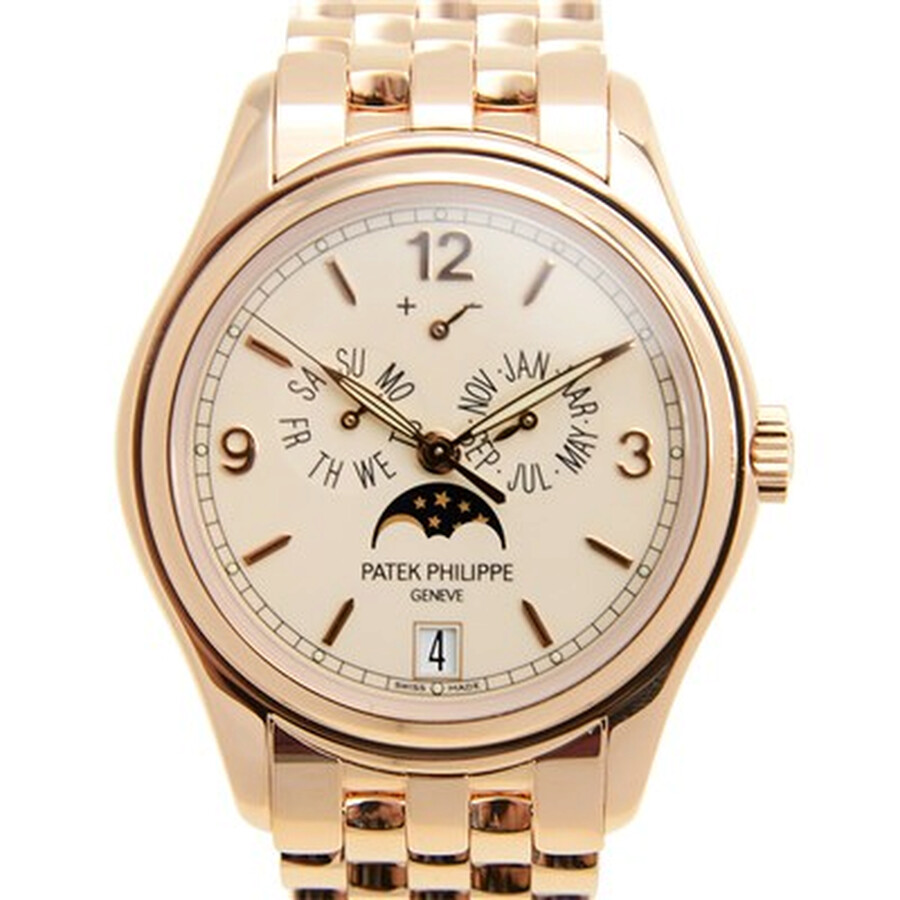 Patek Philippe Complications Cream Dial Men's 18K Rose Gold Watch