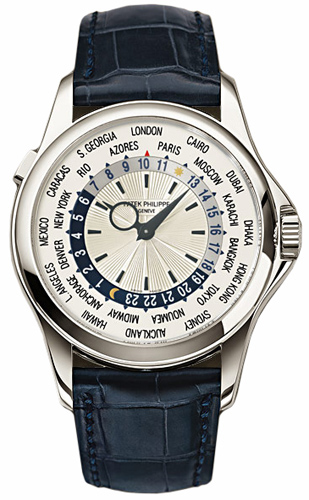 Patek Philippe Complications Silver Dial Leather Men's Watch 5130G-019