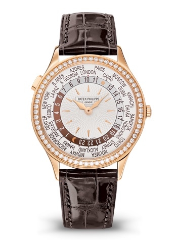 Patek Philippe Complications World Time Automatic Diamond White Dial Watch 7130R-011