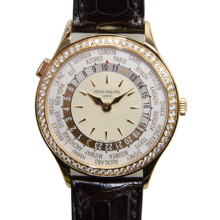 Complications World Time GMT Automatic Day-Night Diamond White Dial Unisex Watch
