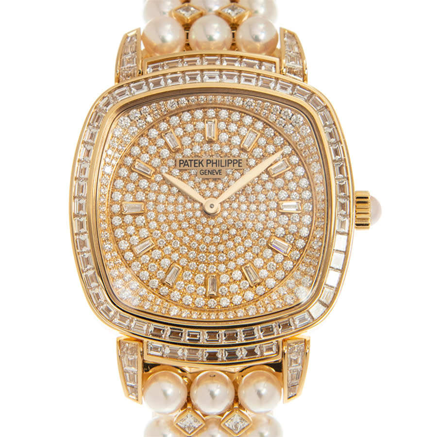 Gondolo Hand Wind Diamond Gold Dial Ladies Watch