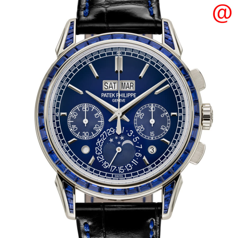 Patek Philippe Grand Complications Hand Wind Chronograph Hand Wind Moon Blue Dial Men's Watch 5271/11P-010