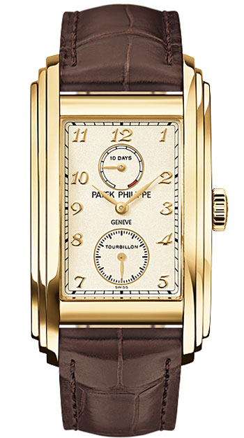 Patek Philippe Tourbillon18kt Yellow Gold Brown Leather Men's Watch 5101J