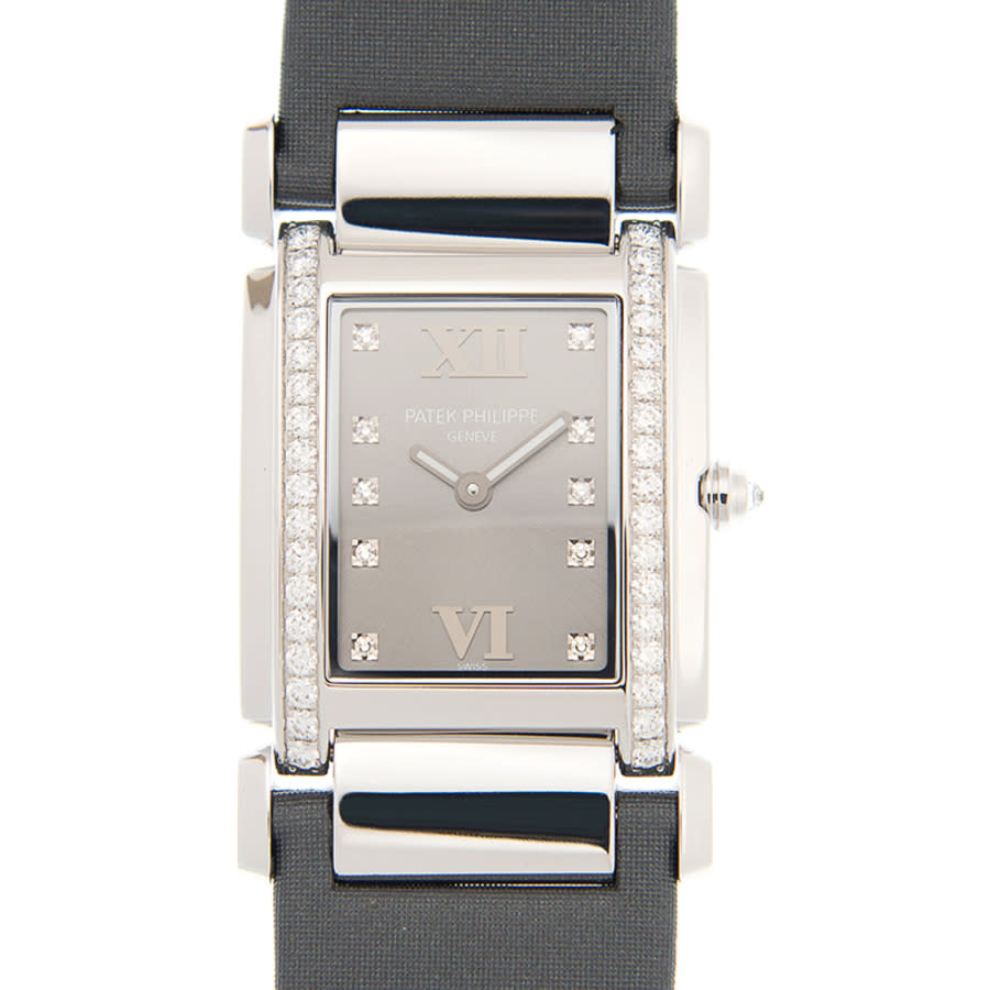 Patek Philippe Twenty~4 Medium Eternal Gray Dial 18 Carat White Gold Ladies Watch 4920G-001