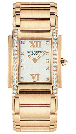 Patek Philippe Twenty~4  White18kt Rose Gold Diamond Ladies Watch 4910-11R
