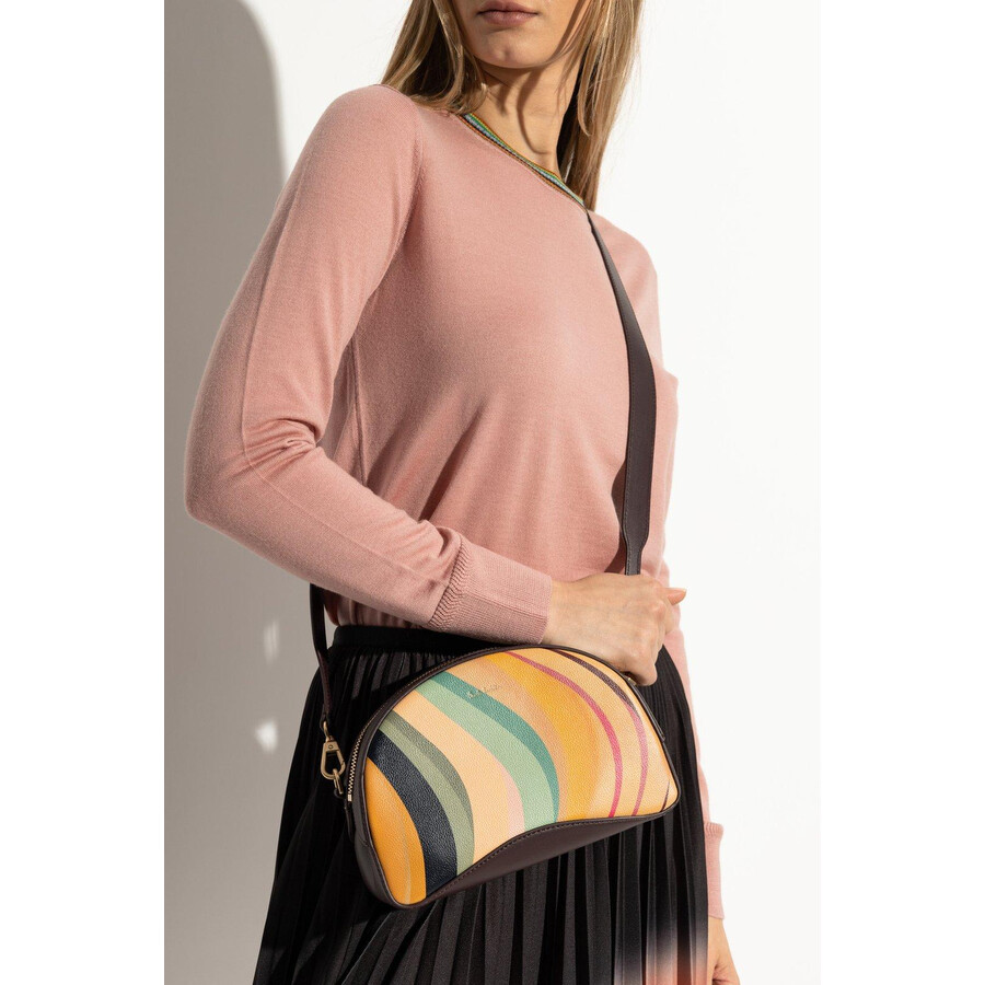 Paul Smith Swirl Leather Crossbody Bag In Multi