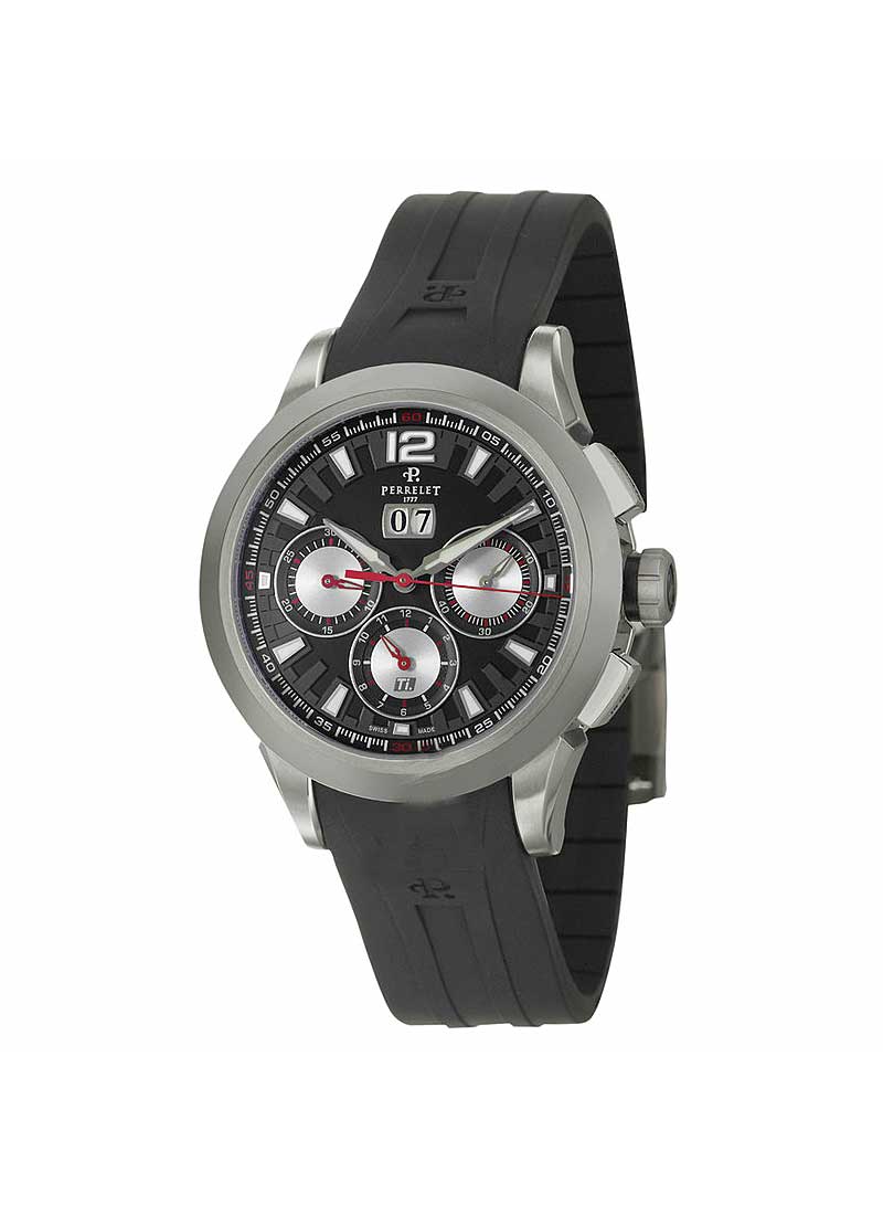 Perrelet Big date Chronograph Automatic Black Dial Men's Watch A5003/2
