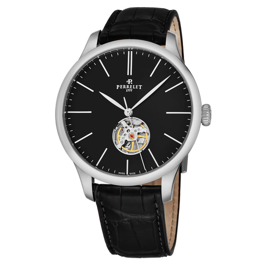 Perrelet First Class Automatic Black Dial Men's Watch A1087/5