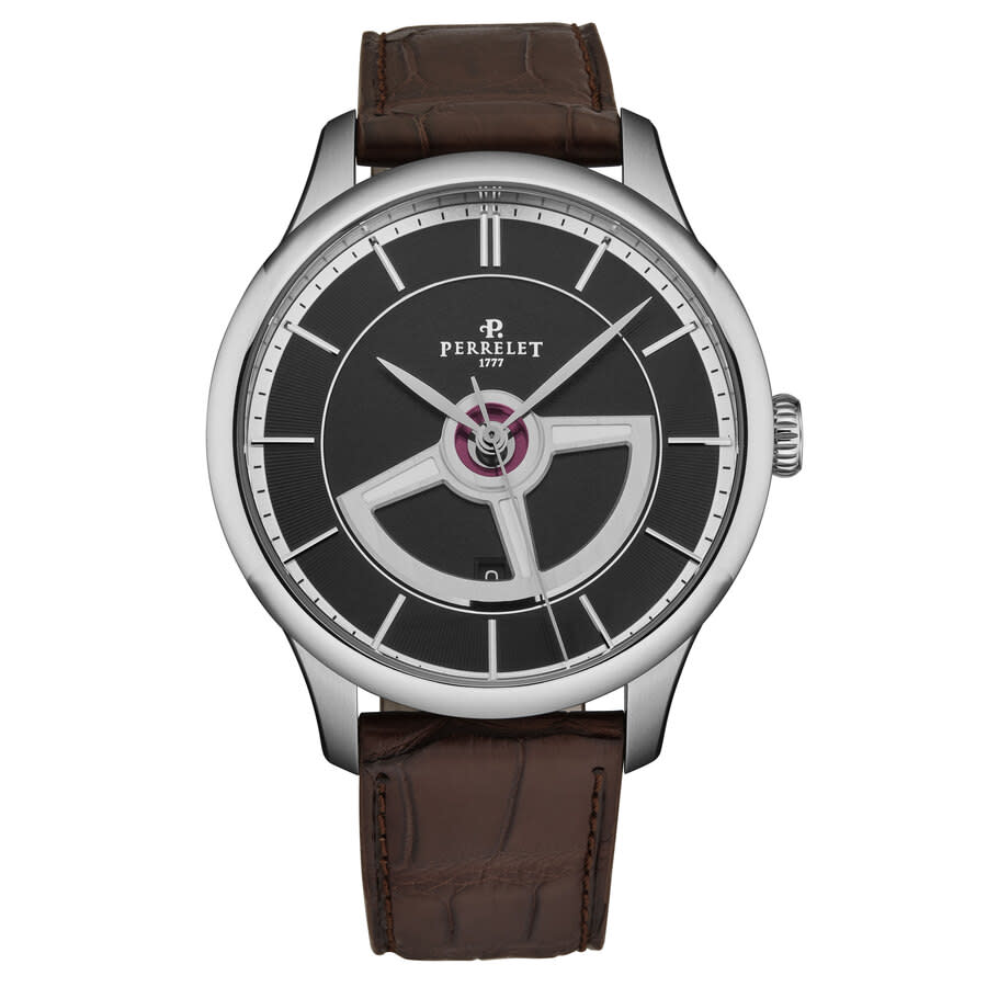 Perrelet First Class Double Rotor Automatic Black Dial Men's Watch A1090/2A