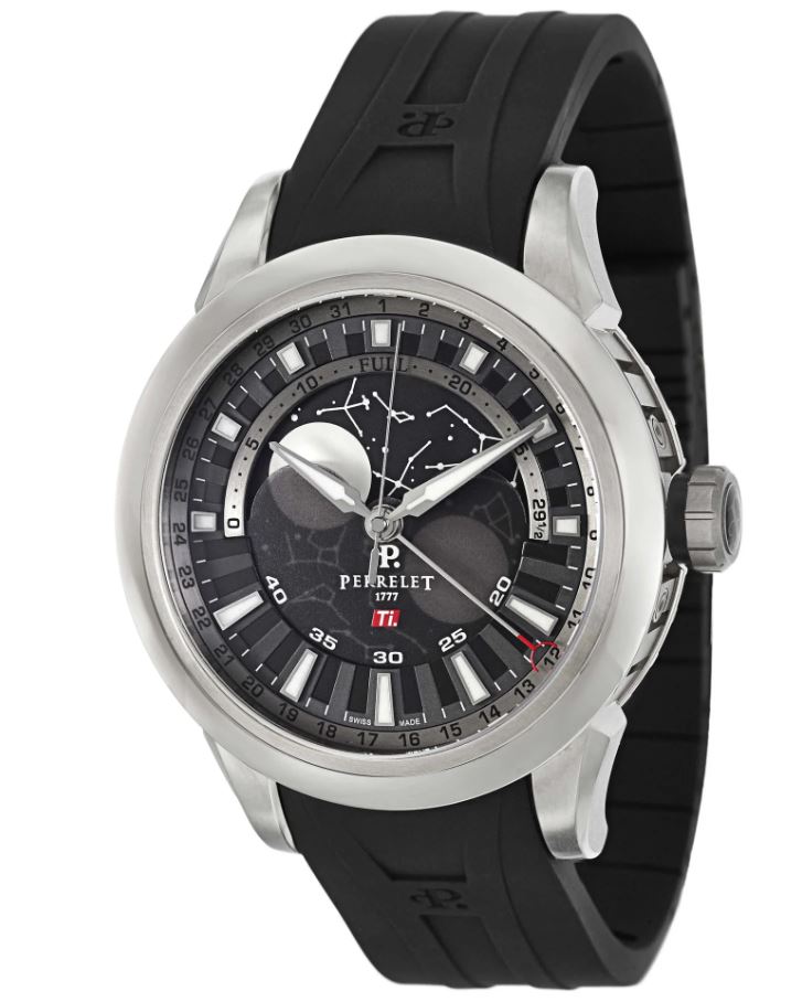 Perrelet Moonphase Automatic Black Dial Men's Watch A5000/2