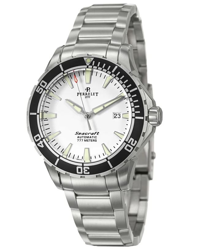 Perrelet Seacraft Automatic White Dial Men's Watch A1053/A