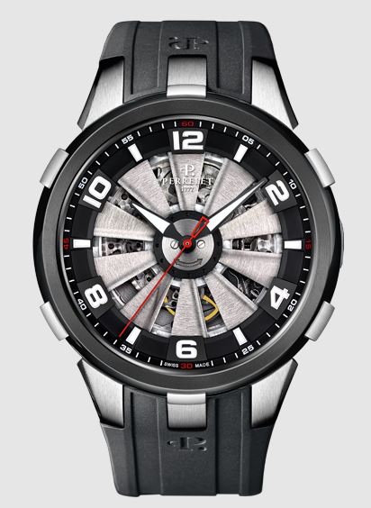 Perrelet Turbine Automatic Black Dial Men's Watch A1082/1