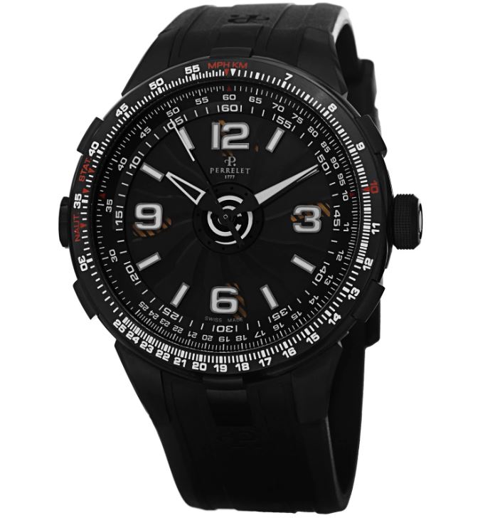 Perrelet Turbine Pilot Automatic Black Dial Men's Watch A1086/1