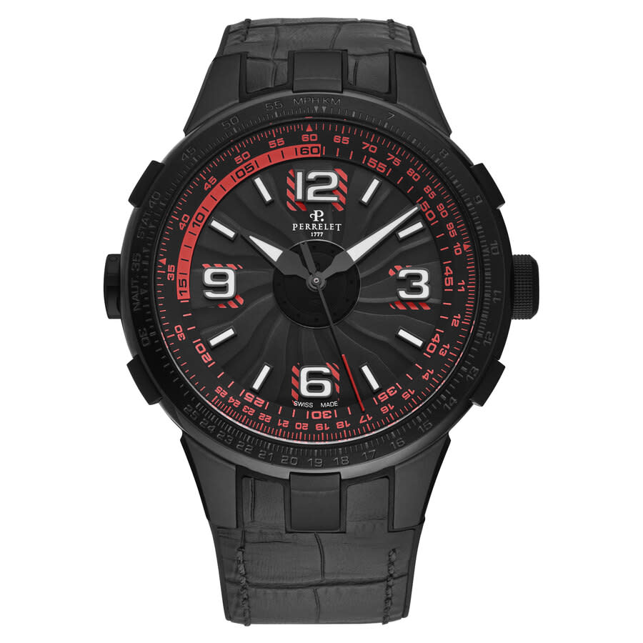Perrelet Turbine Pilot Automatic Black Dial Men's Watch A1095/3