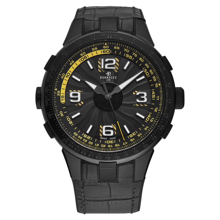 Perrelet Turbine Pilot Automatic Black Dial Men's Watch A1095/4