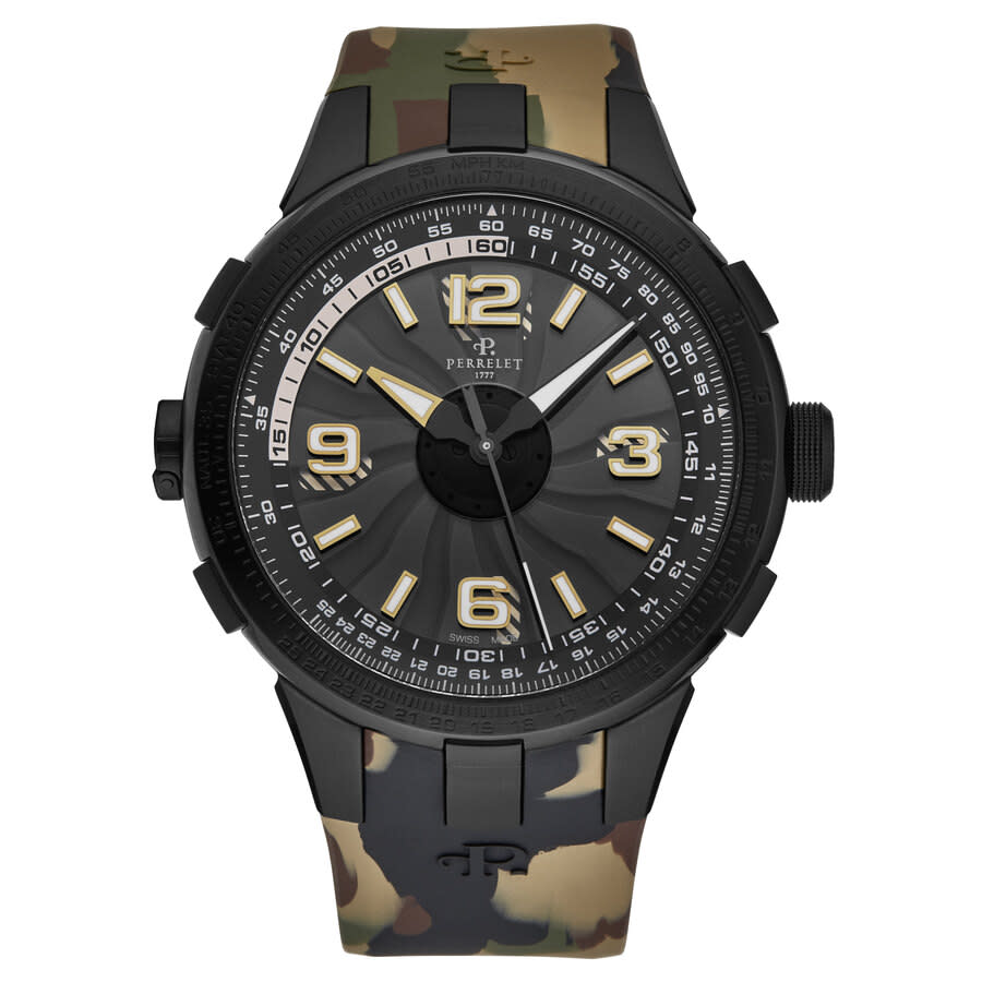 Perrelet Turbine Pilot Automatic Black Dial Men's Watch A1095/5