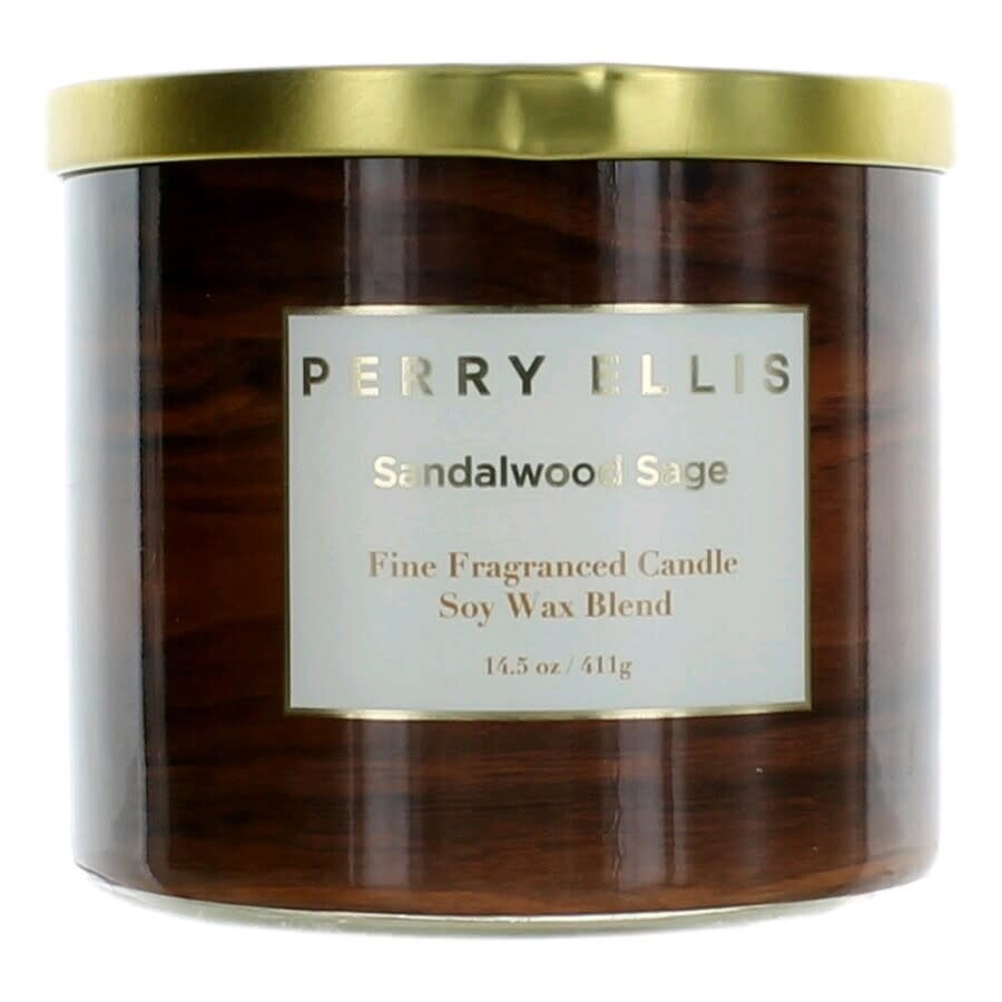 Perry Ellis Ladies Sandalwood Sage Soy Wax Blend 3 Wick 14.5 oz Scented Candle 810044121698