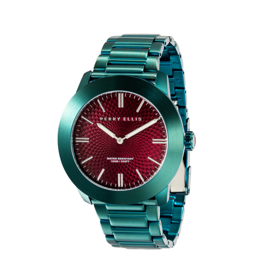 Perry Ellis Slim Line 46mm Red Dial Men's Watch 0300802 Watches