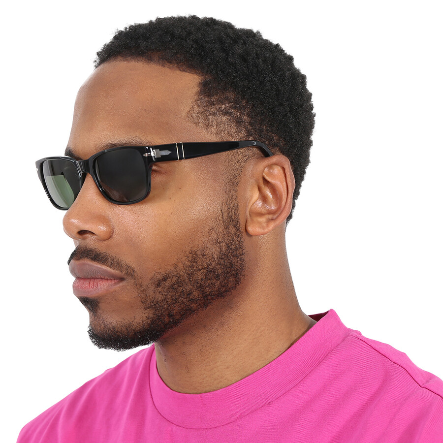 Persol Green Rectangular Unisex Sunglasses Po3288s 95/31 55