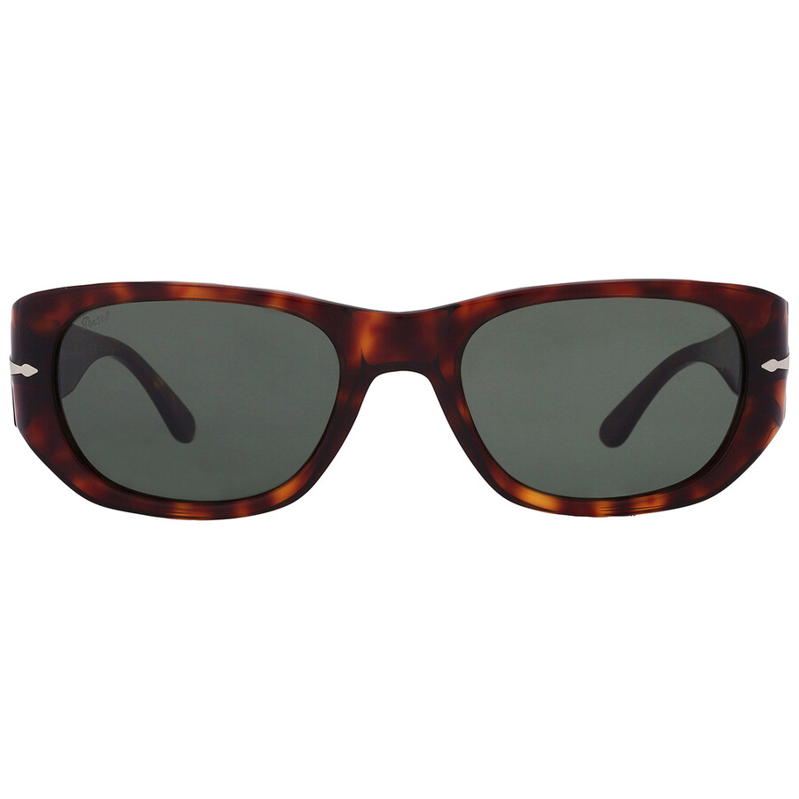 PERSOL PERSOL GREEN SQUARE UNISEX SUNGLASSES PO3307S 24/31 55