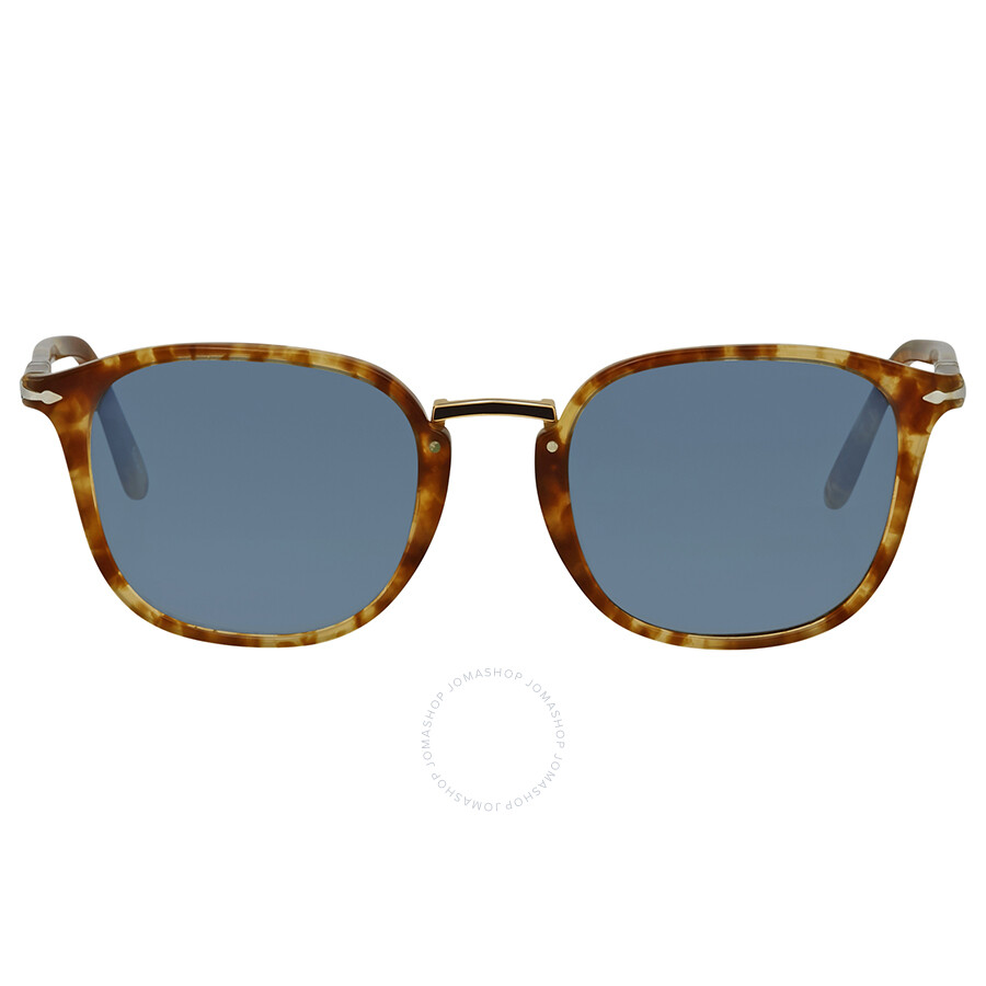 Persol Light Blue Square Sunglasses PO3186S 106456 51 Persol Sunglasses
